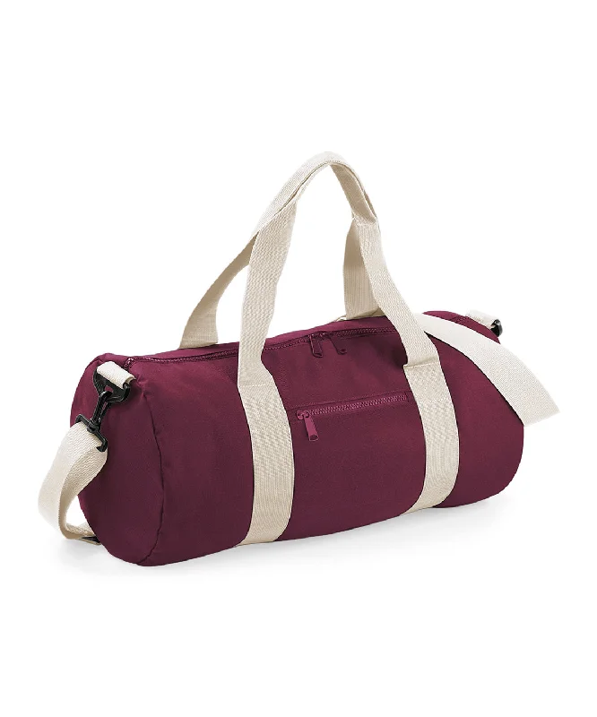 Burgundy/Off White - Original barrel bag