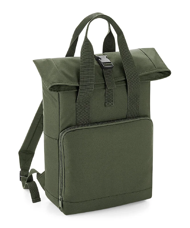 Olive Green - Twin handle roll-top backpack