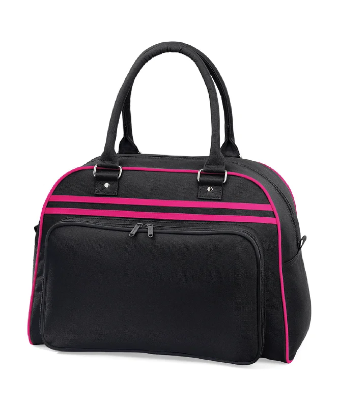 Black/Fuchsia - Retro bowling bag