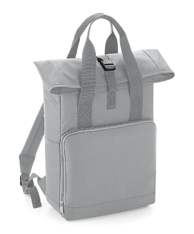 Light Grey - Twin handle roll-top backpack