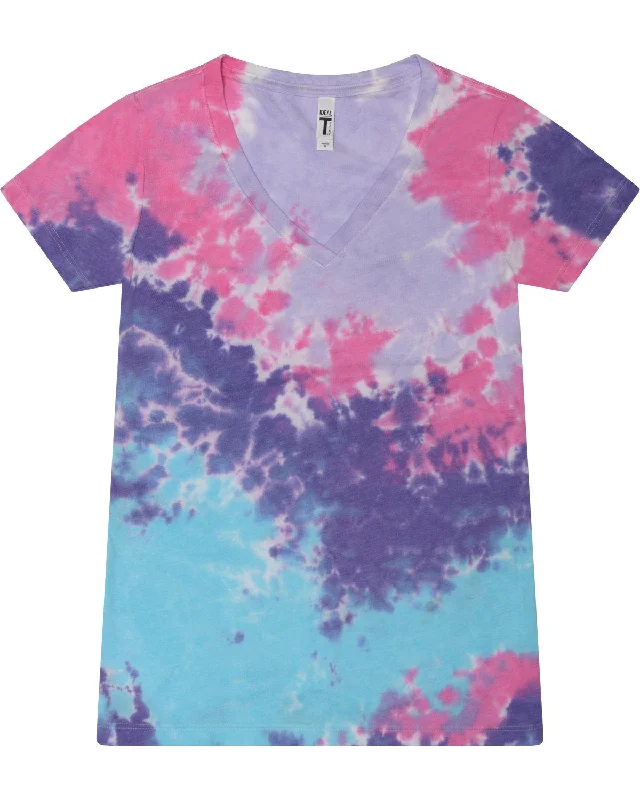 Tie-Dye 1075CD Ladies' V-Neck T-Shirt