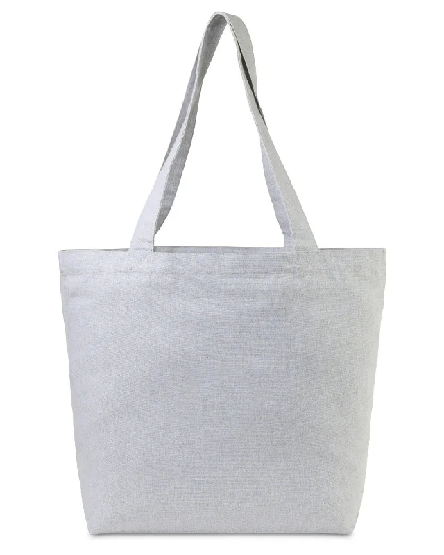 Gemline 102036 Aware Recycled Cotton Shopper Tote Bag With Interior Zip Pocket