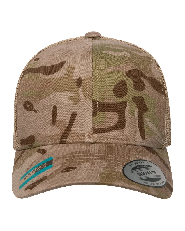 YP Classics 6606MC Retro Trucker Multicam Snapback Cap