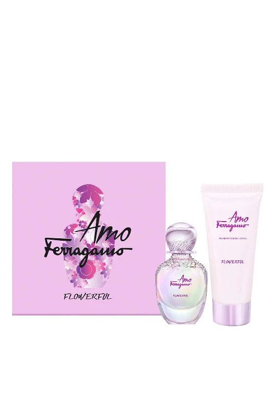 Salvatore Ferragamo Flowerful Eau De Toilette Gift Set 50ml