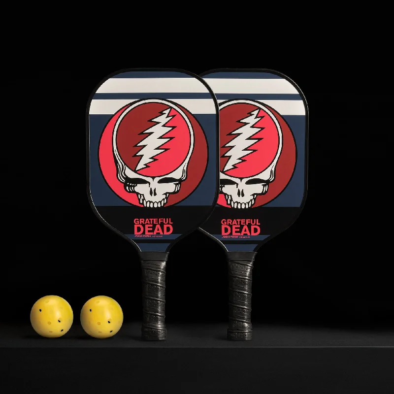 Grateful Dead Pickleball Paddle Set with Mesh Bag - Navy/Red