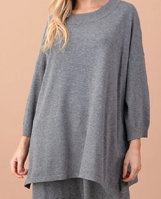 Cashmere Oversized easy Dolman Sweater -One size