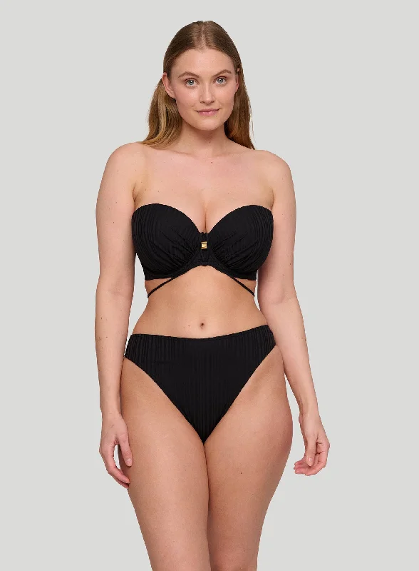 PrimaDonna Swimwear: Kiruna Padded Strapless Underwired Bikini Top Black