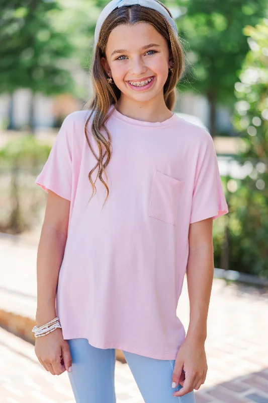 Girls: On Your Time Pink Oversized Top