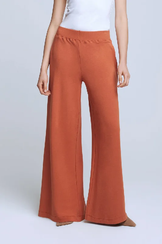 The Campbell High Rise Wide Leg Pant in Rust