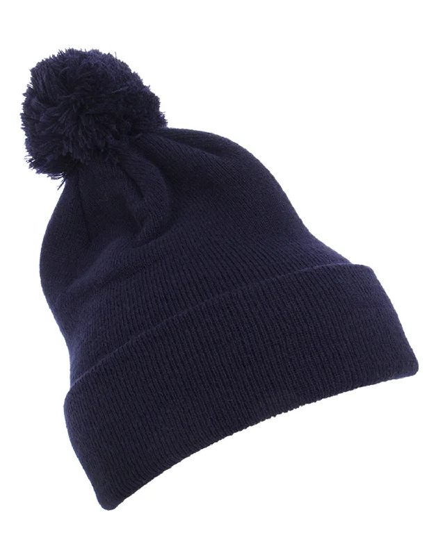 YP Classics 1501P Cuffed Knit Beanie with Pom Pom