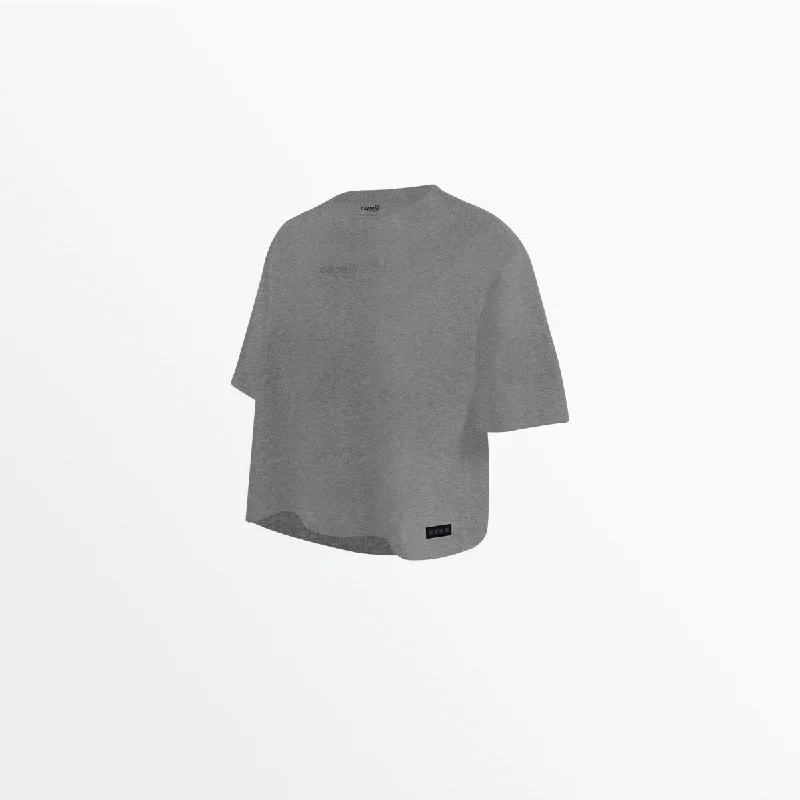 WOMEN'S TONAL CROPPED OVERSIZED TEE