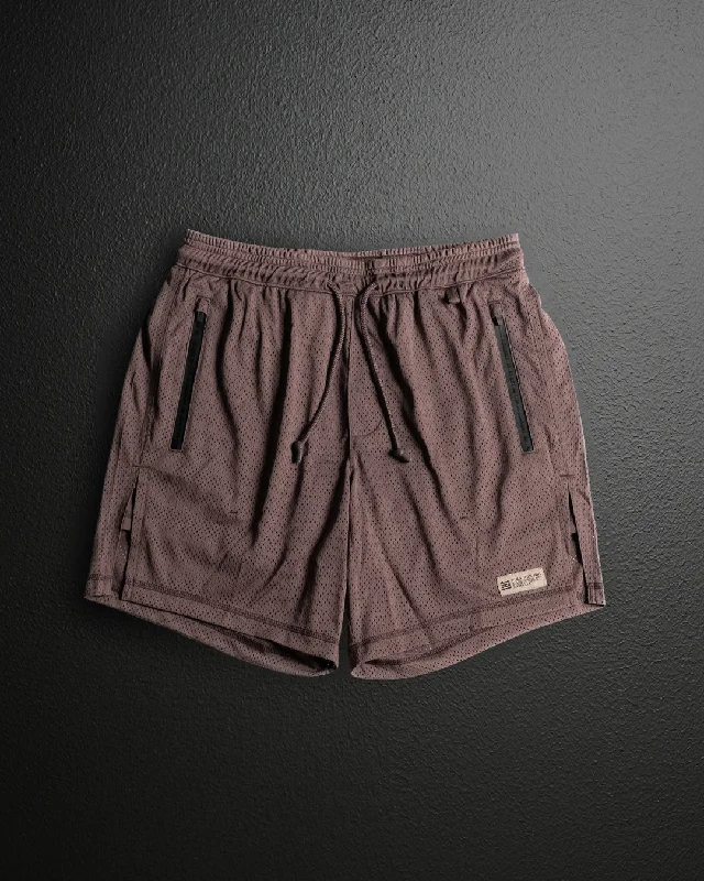 MENS MOMENTUM PATCH MESH SHORTS - EARTH