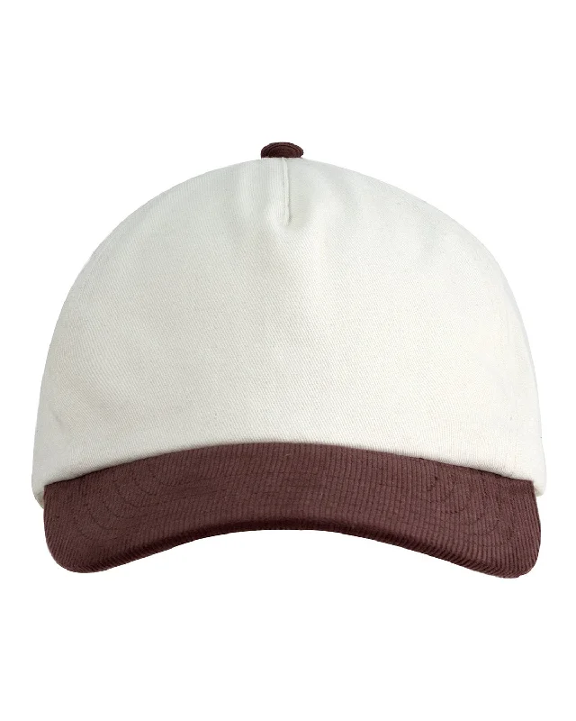 Big Accessories BA710 Two-Tone Corduroy Cap