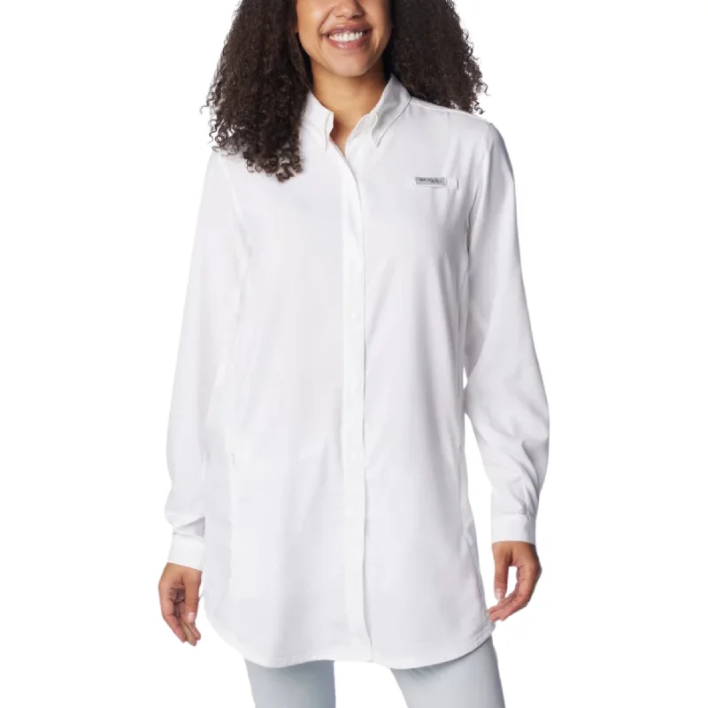 Columbia Women's PFG Tamiami Long Sleeve Tunic - White - ONLINE STORE CREDIT/EXCHANGE ONLY