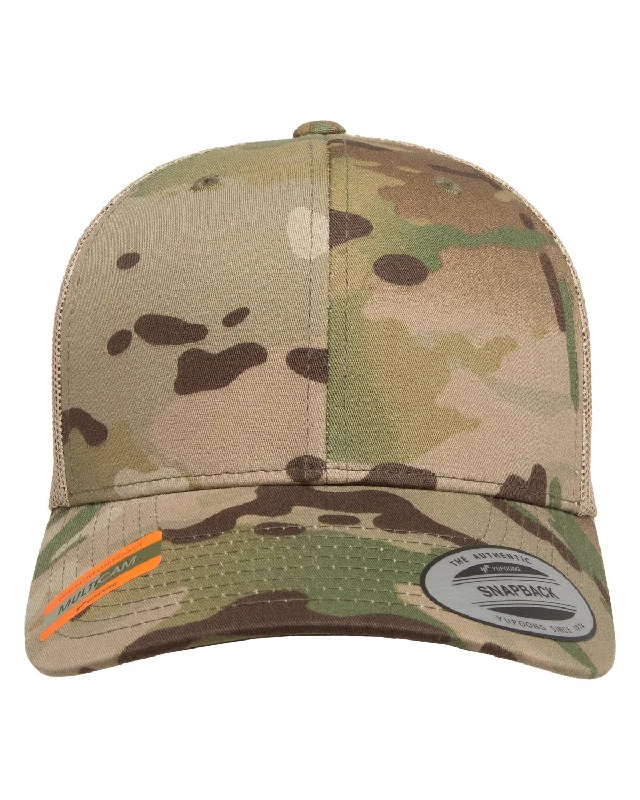 YP Classics 6606MC Retro Trucker Multicam Snapback Cap