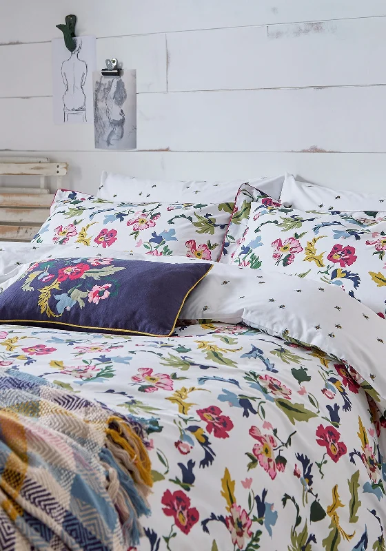 Joules Cambridge Garden Floral Duvet Set, Chalk