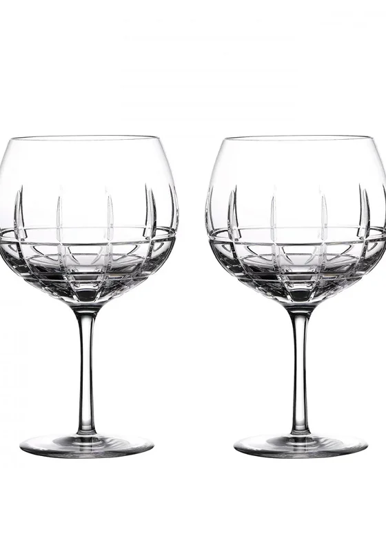 Waterford Crystal Gin Journeys Cluin Balloon Set of 2 Glasses