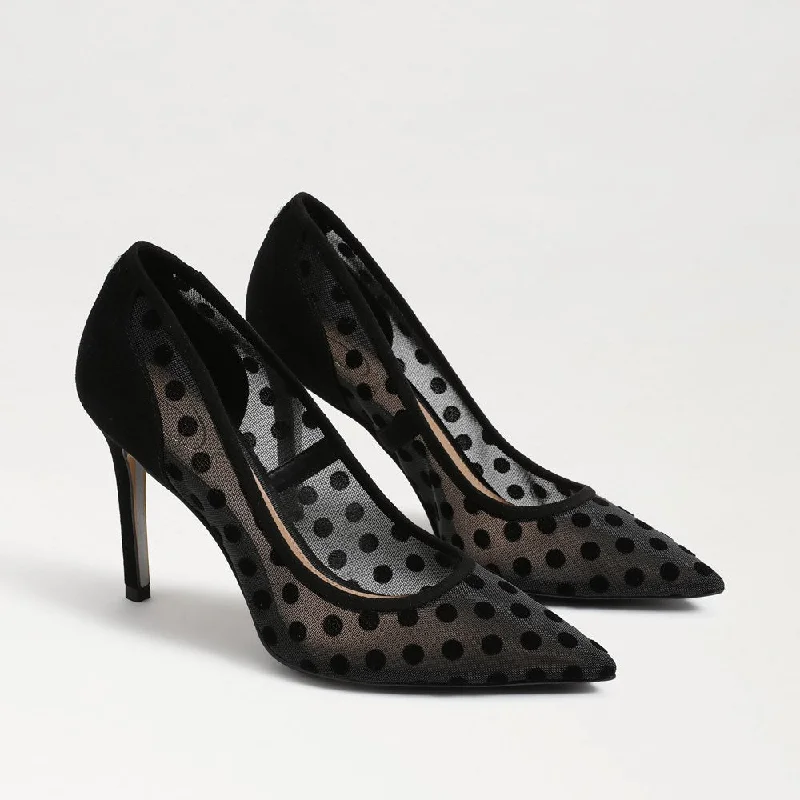 Hazel Black Dot Mesh Pump