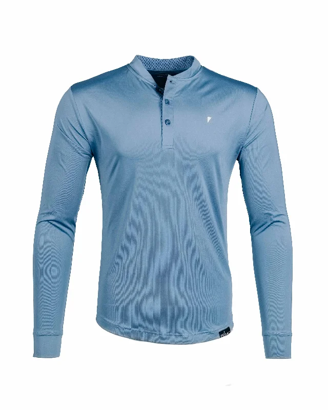 Blue Shadow Long Sleeve Blade Polo