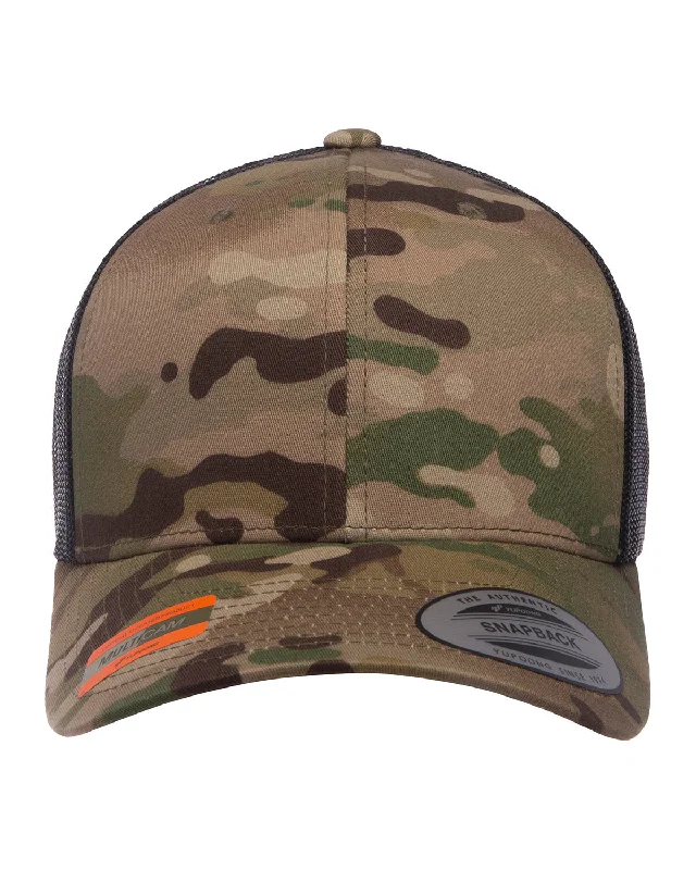 YP Classics 6606MC Retro Trucker Multicam Snapback Cap