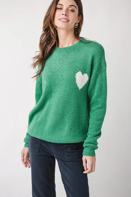 Cezele Heart Long Sleeve Sweater