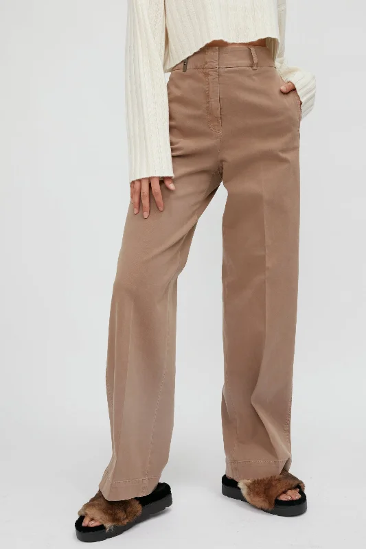 Stretch Cotton Pant in Sepia