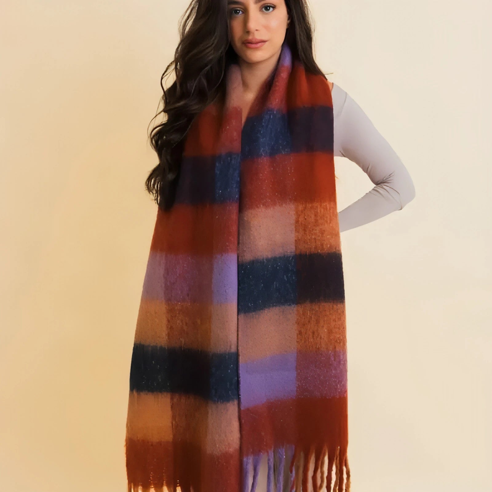 Stay Cozy Oversized Fringe Scarf