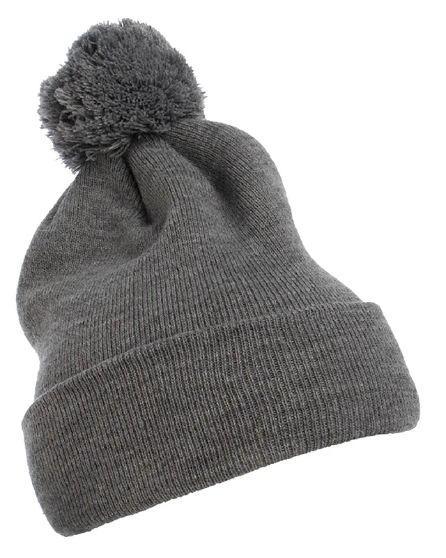 YP Classics 1501P Cuffed Knit Beanie with Pom Pom