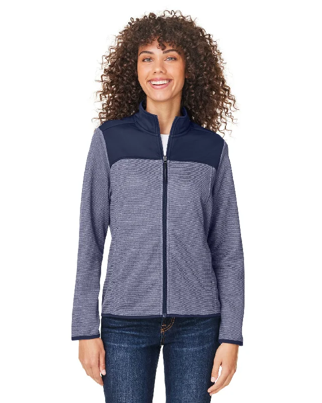 CORE365 CE74W Ladies' Venture Heathered Stripe Hybrid Jacket