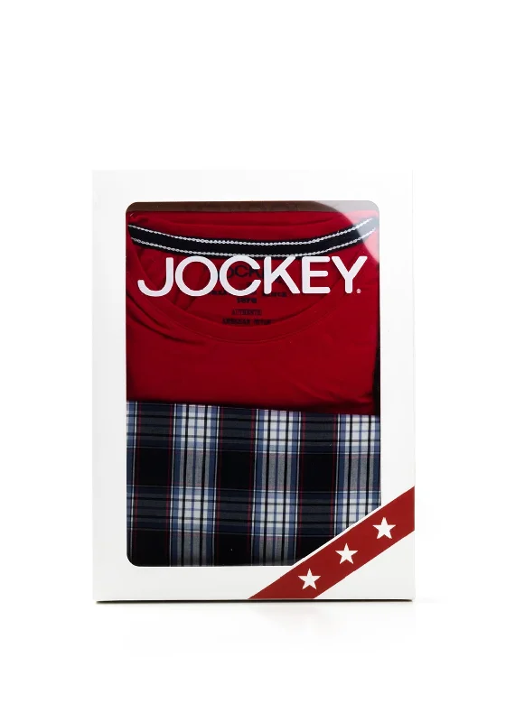 Jockey Mens T-Shirt & Short Pyjama Set, Red