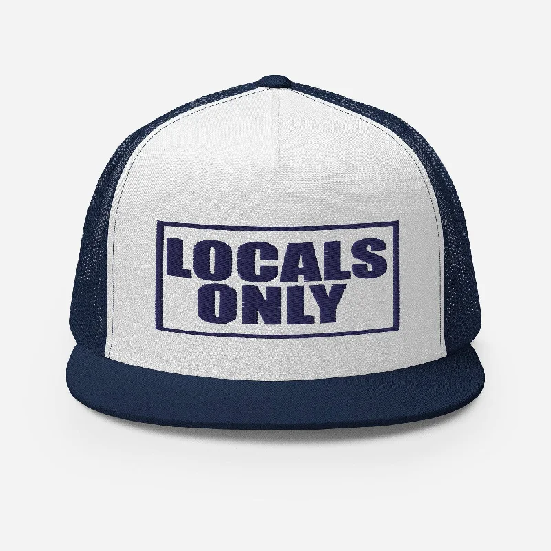 Locals Only Logo-Embroidered and Mesh Trucker Cap