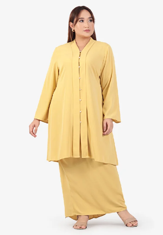 Kalima Raya Elegant Minimalist Kebarung Set - Canary Yellow