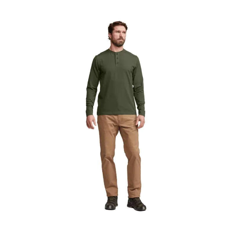 Sitka Men's Foothills Long Sleeve Henley - Olive Green