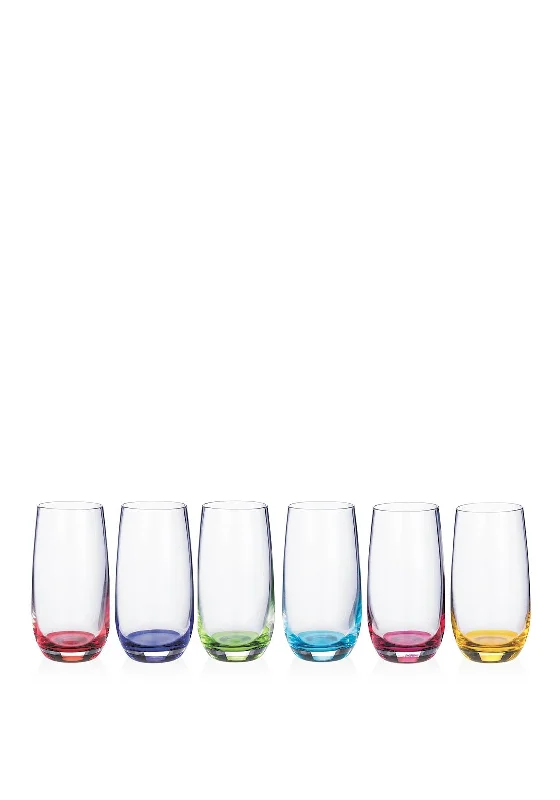 Newgrange Living Set of 6 Rainbow Hi-Ball Glasses