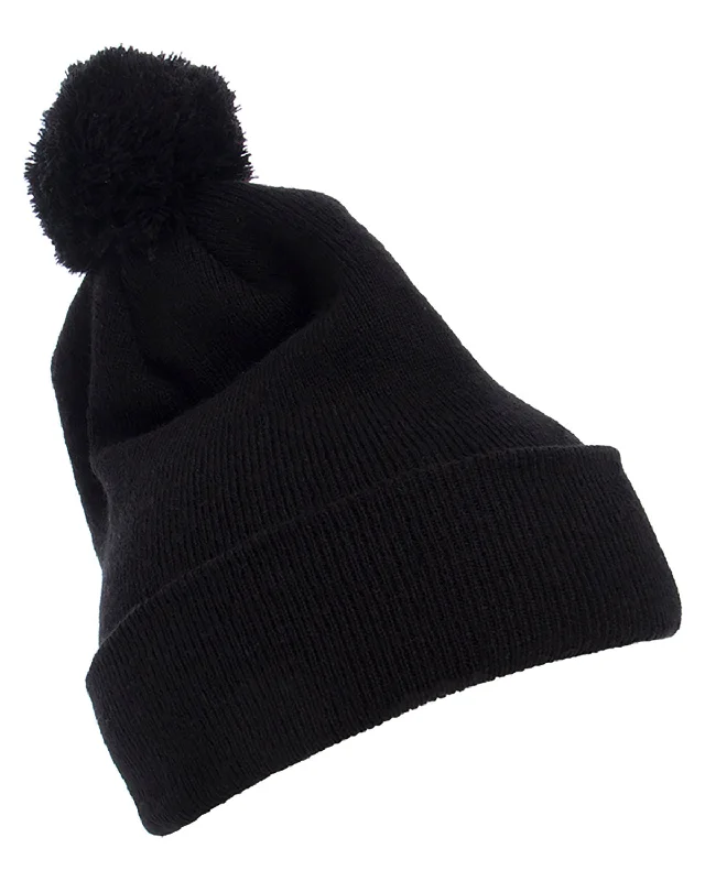 YP Classics 1501P Cuffed Knit Beanie with Pom Pom