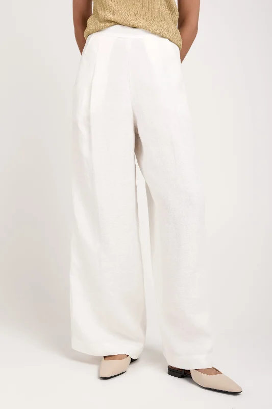 Woven Linen Pant in Latte