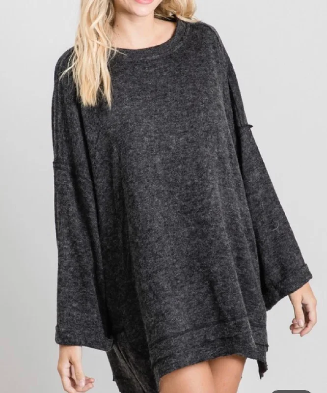 Marble easy and oversized tunic sweater