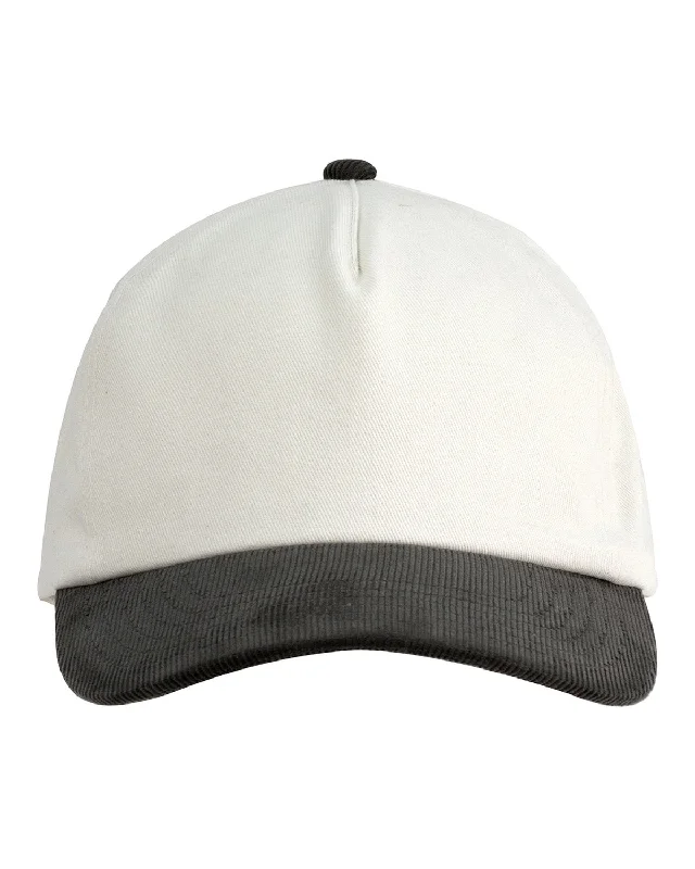 Big Accessories BA710 Two-Tone Corduroy Cap