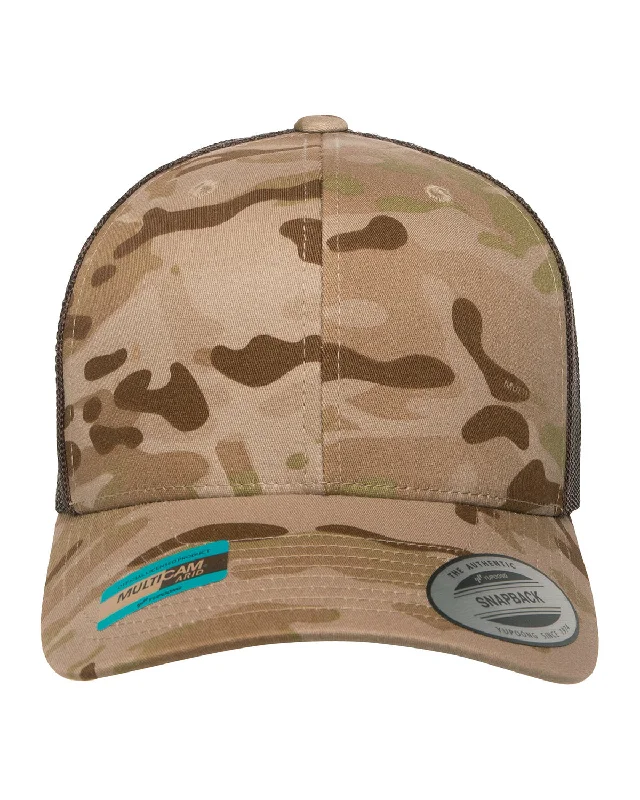 YP Classics 6606MC Retro Trucker Multicam Snapback Cap