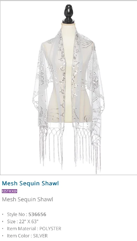 Mesh Sequin Shawl