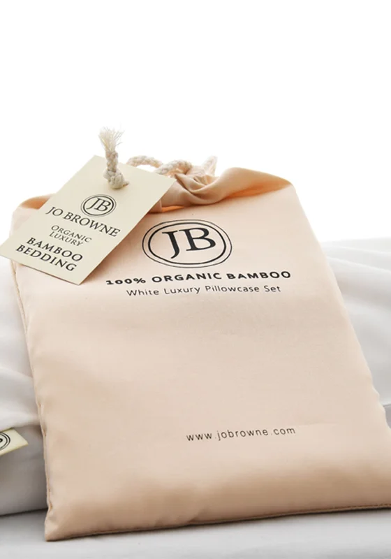 Jo Browne Luxury Bamboo Pillowcase Set, White