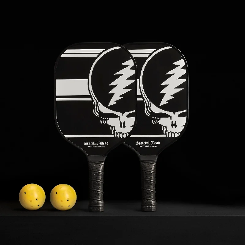 Grateful Dead Pickleball Paddle Set with Mesh Bag - Black/White