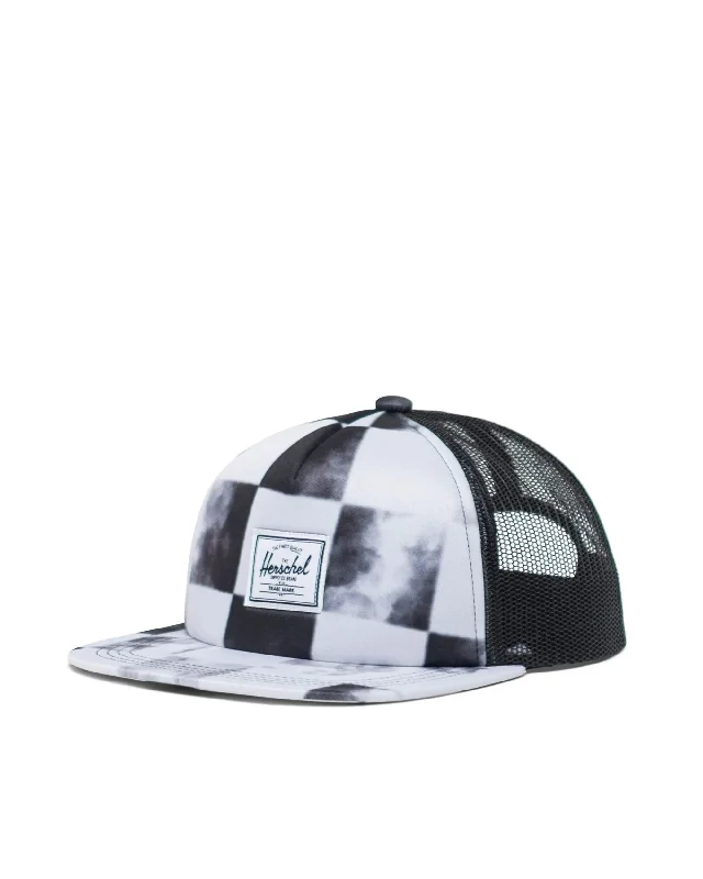 Herschel Kids Whaler Mesh Hat-Black Distressed Checker