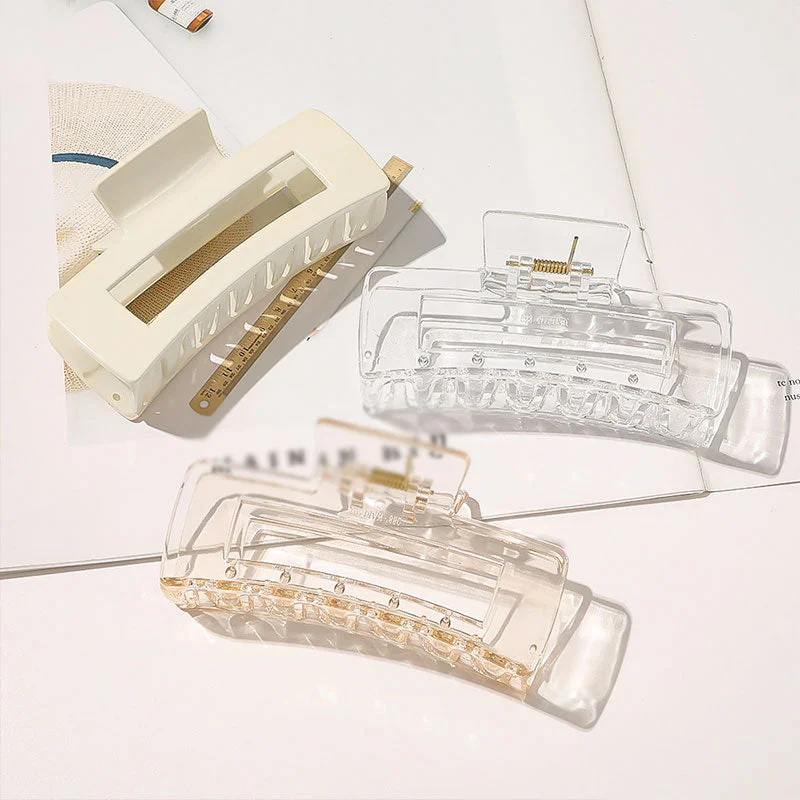 Oversized Acrylic Claw Assorted Shaped Hair Clips