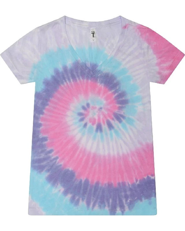 Tie-Dye 1075CD Ladies' V-Neck T-Shirt