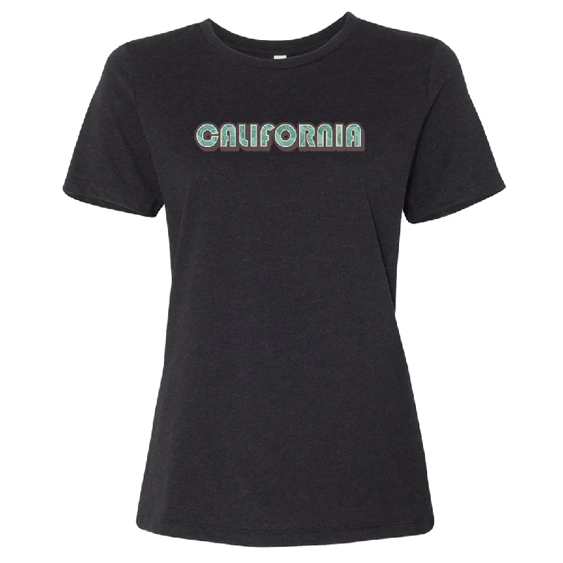 California 70's Blue Logo Women's Relaxed Jersey Tee