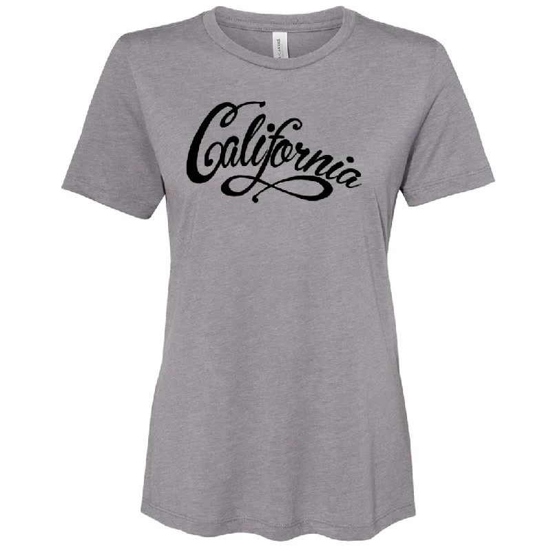 California Beach Script Women's Relaxed Jersey Tee