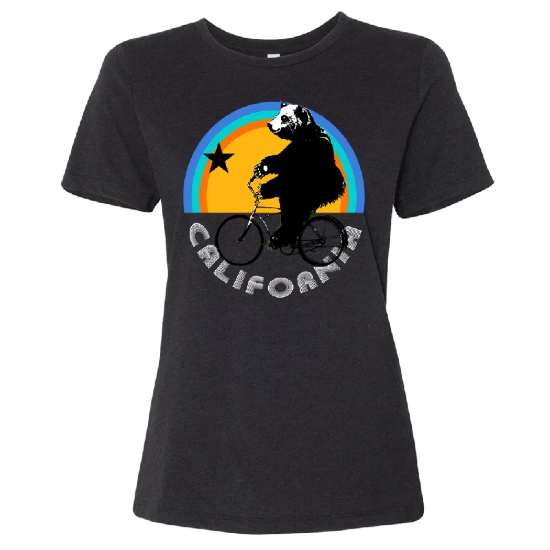 California Bear On Bike Women's Relaxed Jersey Tee