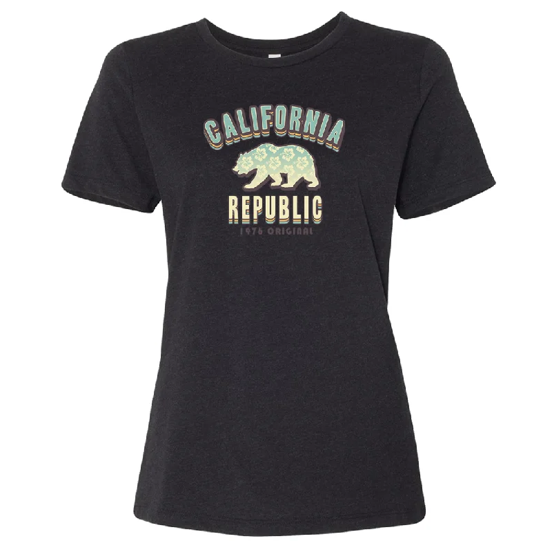 California Republic 1976 Bear Women's Relaxed Jersey Tee