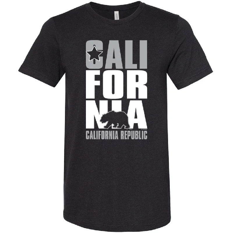 California Republic Silver Asst Colors Sueded Tee